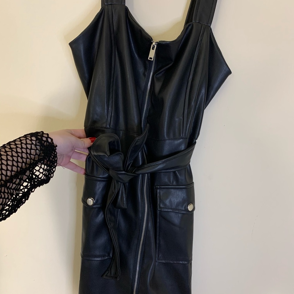 Love Tree Pleather Dress Size Medium - Picture 7 of 7